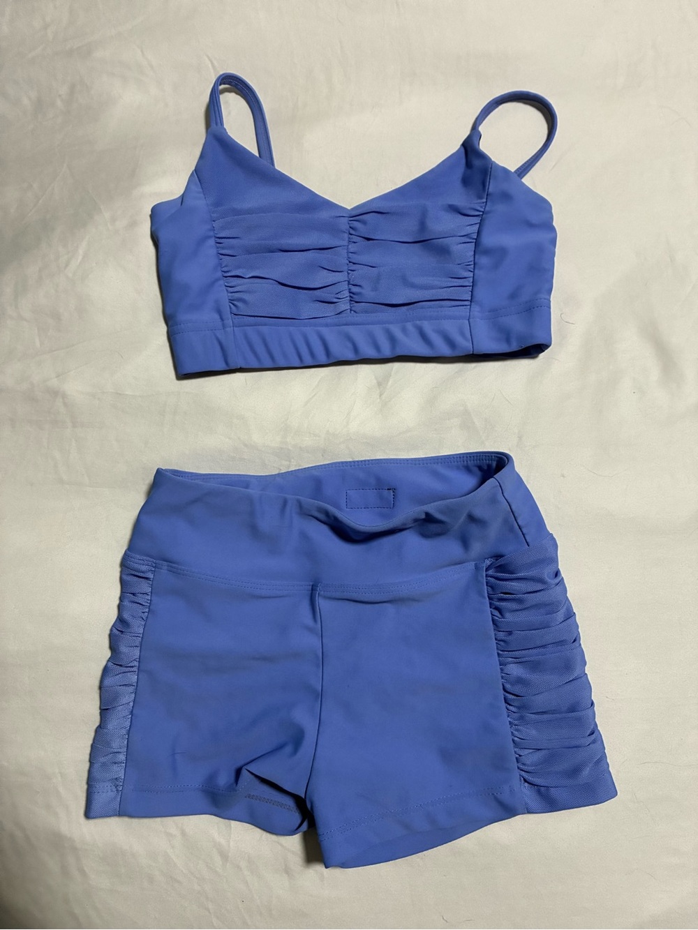 Oh La La Dance Matching Set Ruched Top and Shorts -Child Large